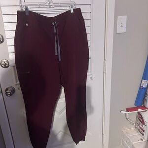 Burgundy Figs Jogger Scrubs